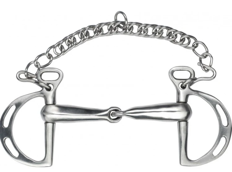 TROK.PL Wędzidło kimberwick raz łamane puste feeling spanish bit straight loops