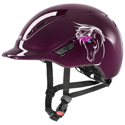 TROK.PL Kask uvex kidoxx flower burgund polysk