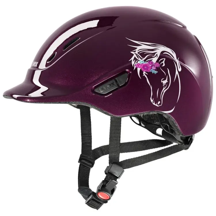 TROK.PL Kask uvex kidoxx flower burgund polysk