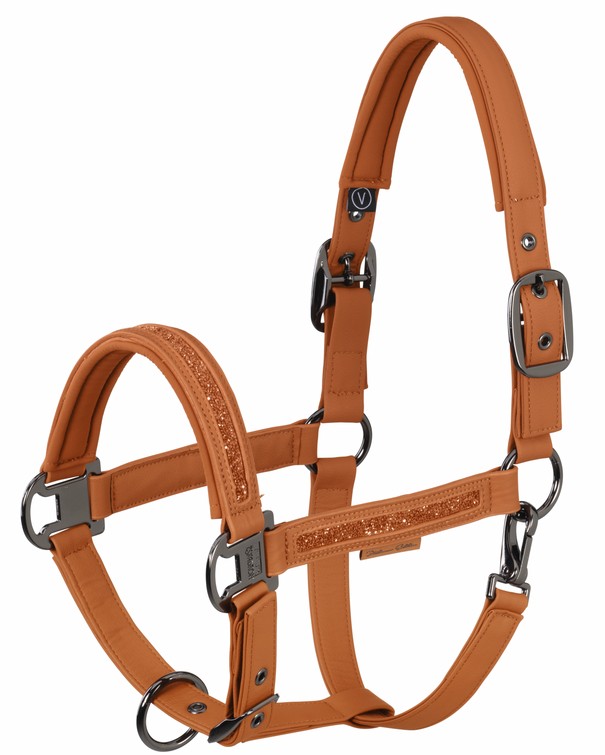 TROK.PL Kantar Eskadron Leather JEWEL DP Platinum 26 amber
