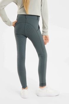 TROK.PL Legginsy DEA Horze Kids Thermo Full grip balsam green 1