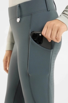 TROK.PL Legginsy DEA Horze Kids Thermo Full grip balsam green