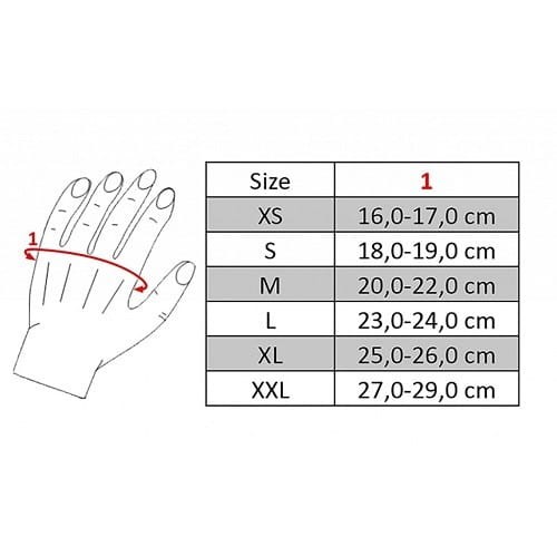 TROK.PL Rękawiczki HKM Frosty Thinsulate black  tabela