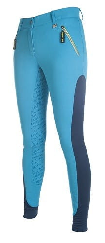 TROK.PL Bryczesy HKM Neon Sports Lazurowy