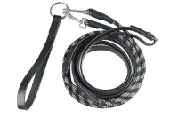 Czarna wodza skórzana z linką  Start black Full