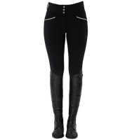 Bryczesy Spooks Ricarda Full Grip Dressage - czarne, rozmiar XS