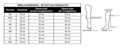 TROK.PL Sztylpy STANDARD Fair Play black tabela