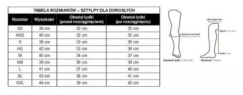 TROK.PL Sztylpy STANDARD Fair Play black tabela