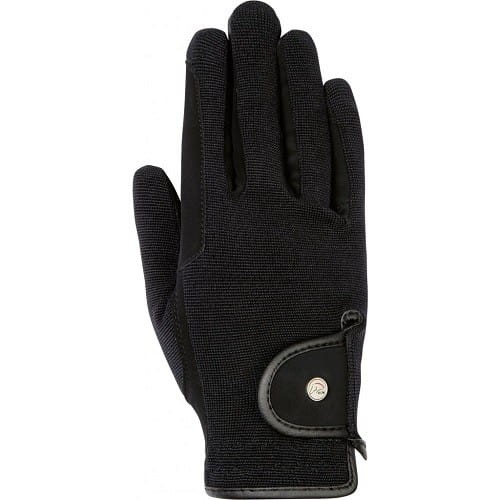 TROK.PL Rękawiczki HKM Professional Nubuk Imitation Black