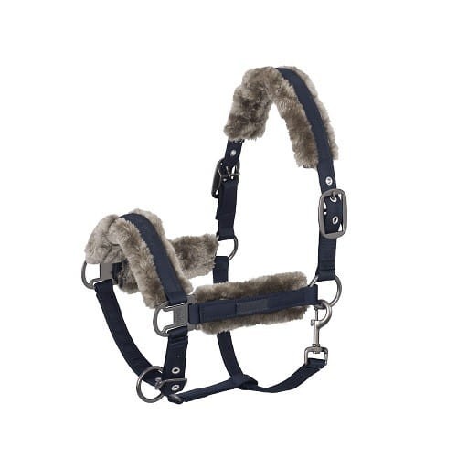 TROK.PL Kantar Eskadron Doublepin Glossy Faux Fur Navy Pony