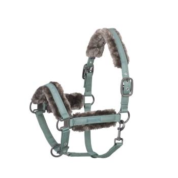 TROK.PL Kantar Eskadron Doublepin Glossy Faux Fur S/S BalsamGreen Pony