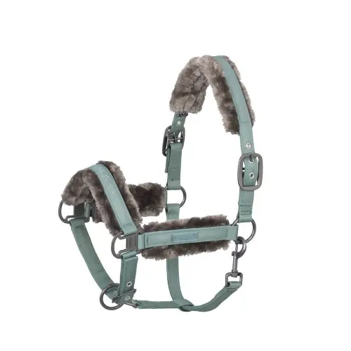 TROK.PL Kantar Eskadron Doublepin Glossy Faux Fur S/S BalsamGreen Pony