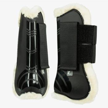 TROK.PL Ochraniacze Caliber Tendon z futerkiem Horze black