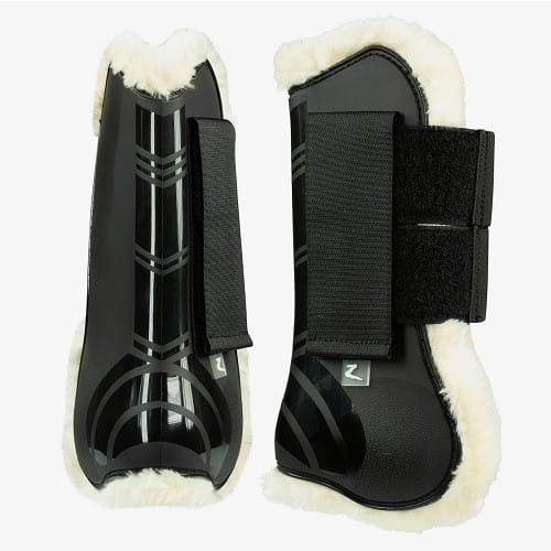 TROK.PL Ochraniacze Caliber Tendon z futerkiem Horze black
