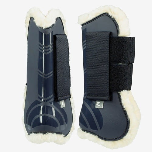 TROK.PL Ochraniacze Caliber Tendon z futerkiem Horze navy
