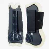 Ochraniacze Caliber Tendon z futerkiem Horze  navy Full.