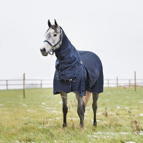 TROK.PL Derka padokowa z kapturem Horze Avalanche 1200D, 150g navy