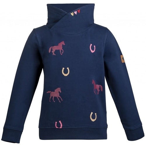 TROK.PL Bluza HKM Horses Dark Blue r. 128 cm