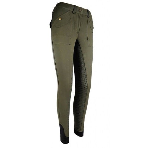 TROK.PL Bryczesy HKM CARGO Dark Olive r. 40