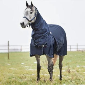 TROK.PL Derka padokowa z kapturem Horze Avalanche 1200D, 150g navy
