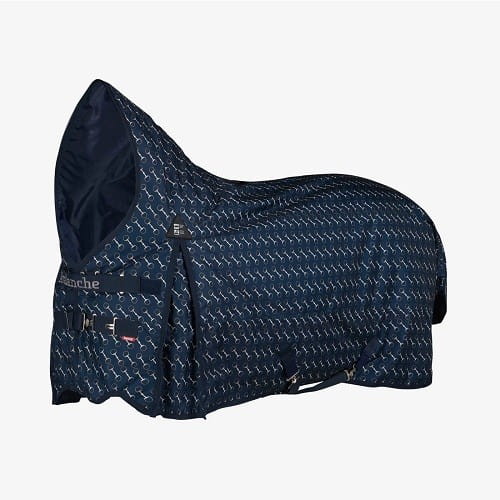 TROK.PL Derka padokowa z kapturem Horze Avalanche 1200D, 150g navy 1