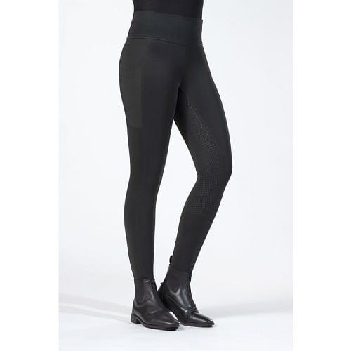 TROK.PL Legginsy jeździeckie zimowe HKM Cosy Style black