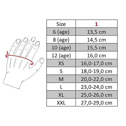 TROK.PL Rękawiczki HKM Softshell black tabela