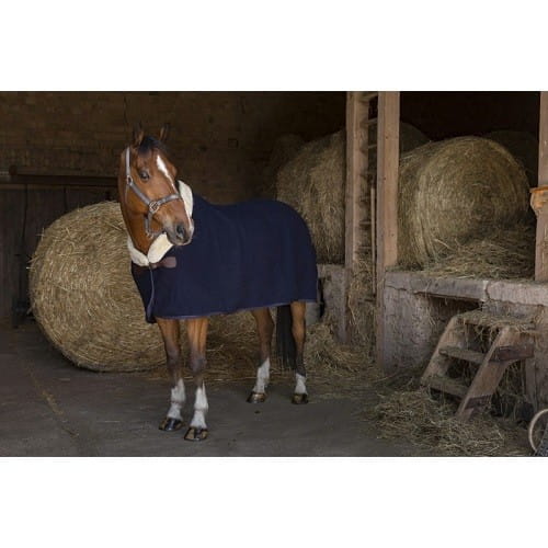 TROK.PL Derka wełniana EQUITHEME "Teddy" Navy 150 cm