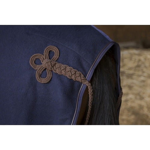 TROK.PL Derka wełniana EQUITHEME "Teddy" Navy 150 cm