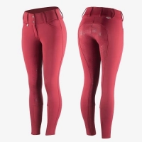 Bryczesy damskie z pełnym lejem silikonowym Grand Prix Thermo Softshell FS red 38