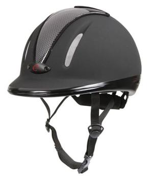 TROK.PL CARBONIC kask jeździecki z płynną regulacją black
