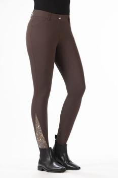 TROK.PL Bryczesy HKM ALLURE Full Grip Brown