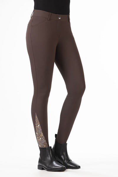 TROK.PL Bryczesy HKM ALLURE Full Grip Brown