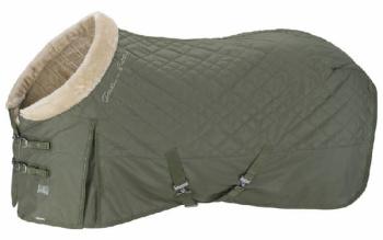TROK.PL Derka stajenna Eskadron FauxFur Collar Platinum ashgreen M