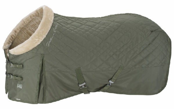 TROK.PL Derka stajenna Eskadron FauxFur Collar Platinum ashgreen M