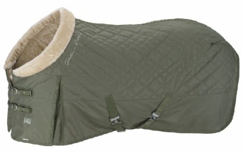 TROK.PL Derka stajenna Eskadron FauxFur Collar Platinum ashgreen L