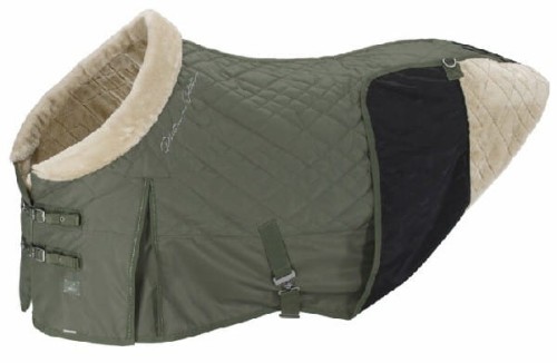 TROK.PL Derka stajenna Eskadron FauxFur Collar Platinum ashgreen XL