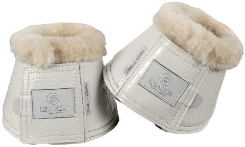 TROK.PL Kalosze Eskadron FauxFur CROCO Platinum Pearlgrey M