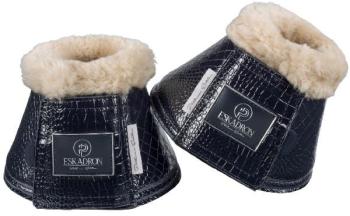 TROK.PL Kalosze Eskadron FauxFur CROCO Platinum Navy M