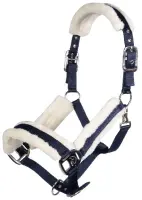 Kantar z futerkiem wzmacniany HKM navy Pony