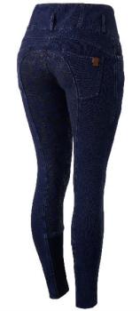 TROK.PL Bryczesy thermo denim Horze Kacy z pełnym lejem Navy r. 34