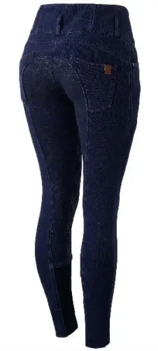 TROK.PL Bryczesy thermo denim Horze Kacy z pełnym lejem Navy r. 34
