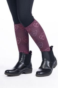 TROK.PL  Podkolanówki HKM -Amelie Horses r. XS WineRed