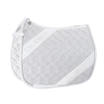 TROK.PL Czaprak Eskadron Glitter Mesh Platinum Pure white