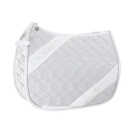 TROK.PL Czaprak Eskadron Glitter Mesh Platinum Pure white