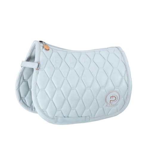TROK.PL Czaprak Eskadron Metallic Faux Leather Platinum Powder Blue VS