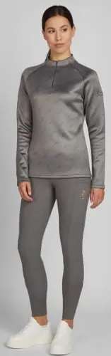 TROK.PL Longssleve Eskadron HAL-ZIP JERSEY Heritage  early grey