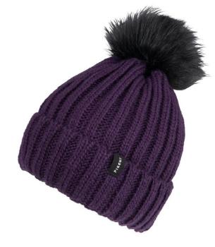 TROK.PL Czapka z pomponem Pikeur Beanie Basic lila-blackberry