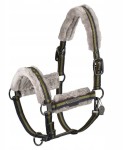 Kantar Eskadron DOUBLE PIN GIRTH FAUXFUR Platinum 24 Pony.