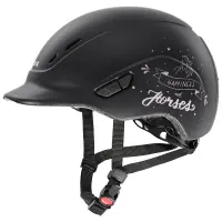 Kask uvex Kidoxx happyhorse black mat 49-54cm.